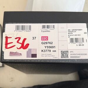 CHANEL Blue and Gray Espadrilles